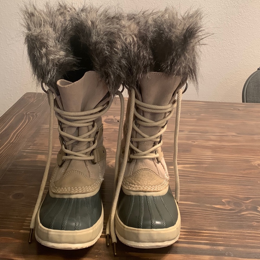 Sorel Waterproof Faux Fur Top Snow Boots